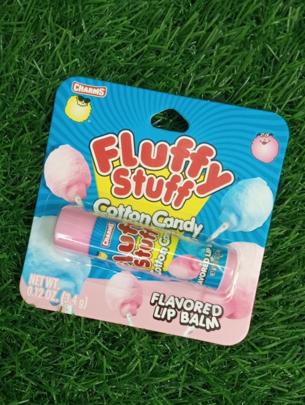 🥨 Fluffy Stuff Cotton Candy Flavored Lip Balm - Pink & Blue
